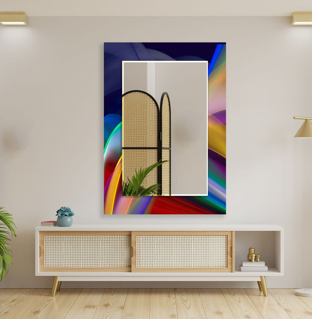 Abstract Lines Design Wall Mirror Bedroom Wall Mirror
