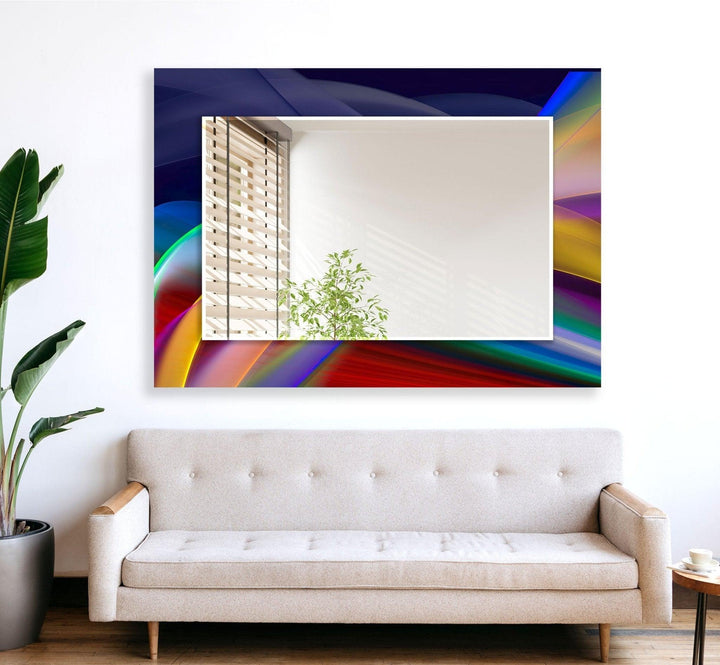 Abstract Lines Design Wall Mirror Square Wall Mirror
