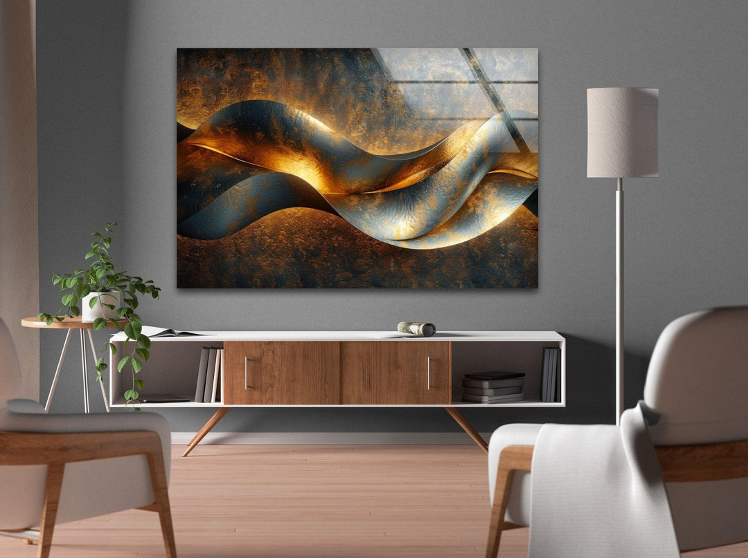 Abstract Luxury Swirling Glass Wall Art