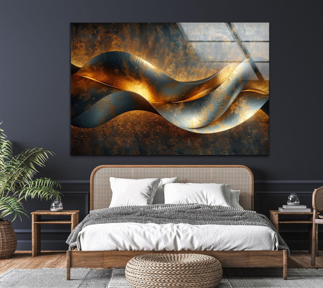 Abstract Luxury Swirling Glass Wall Art