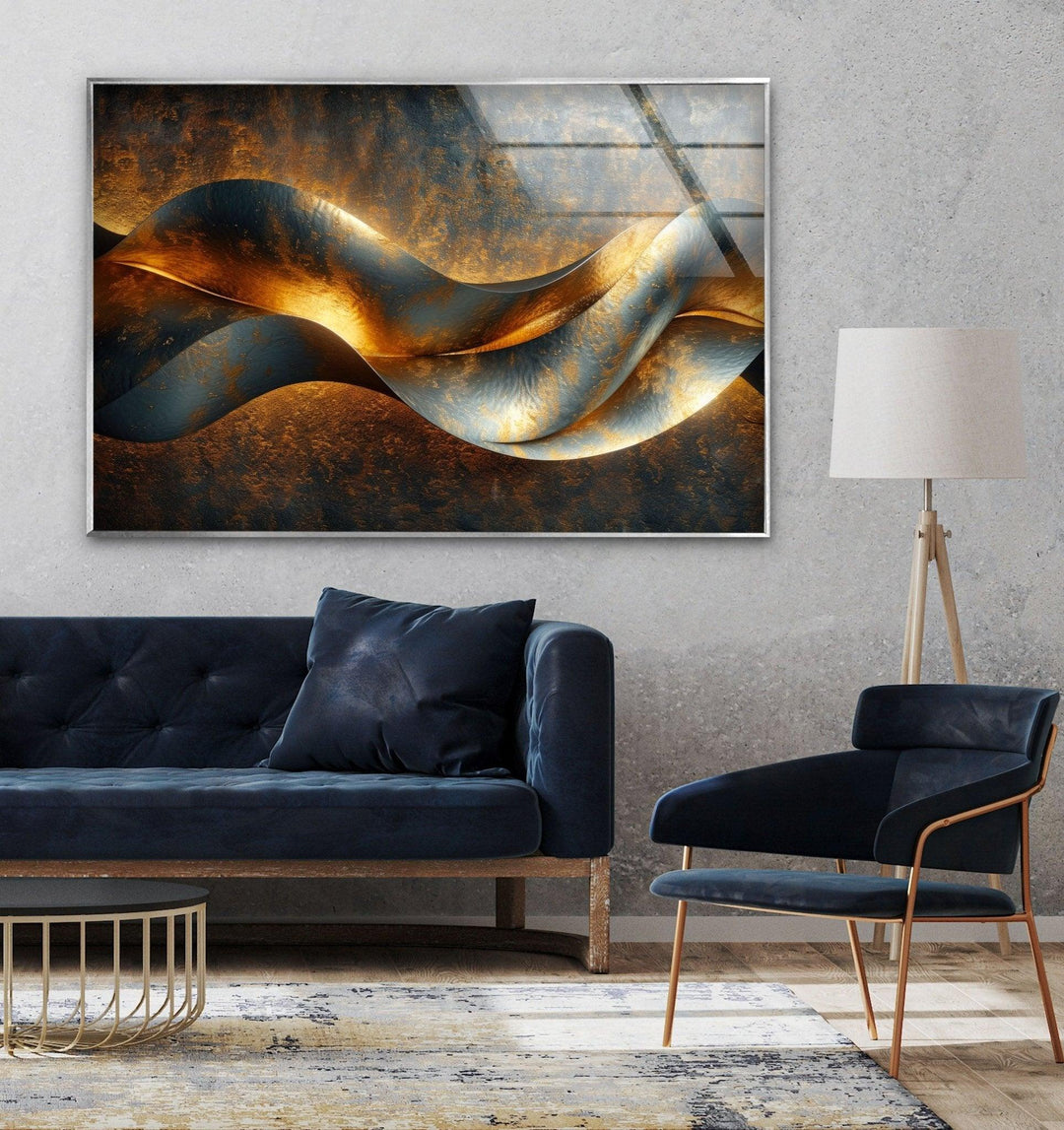 Abstract Luxury Swirling Glass Wall Art