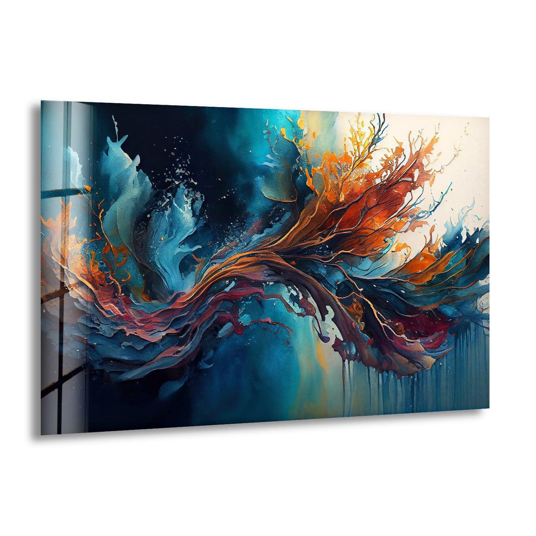 Abstract Nature Painting Glass Wall Art custom glass photo prints, large glass prints