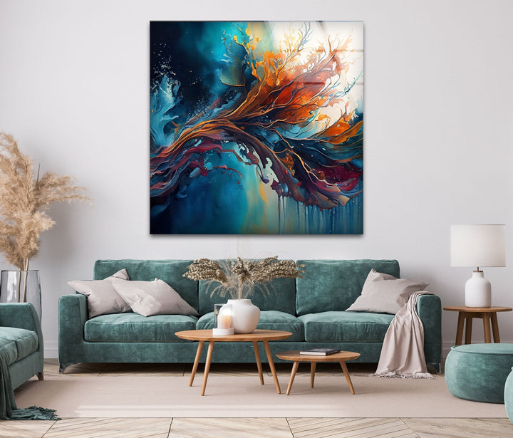 Abstract Nature Painting Glass Wall Art glass wall decor, glass wall art decor