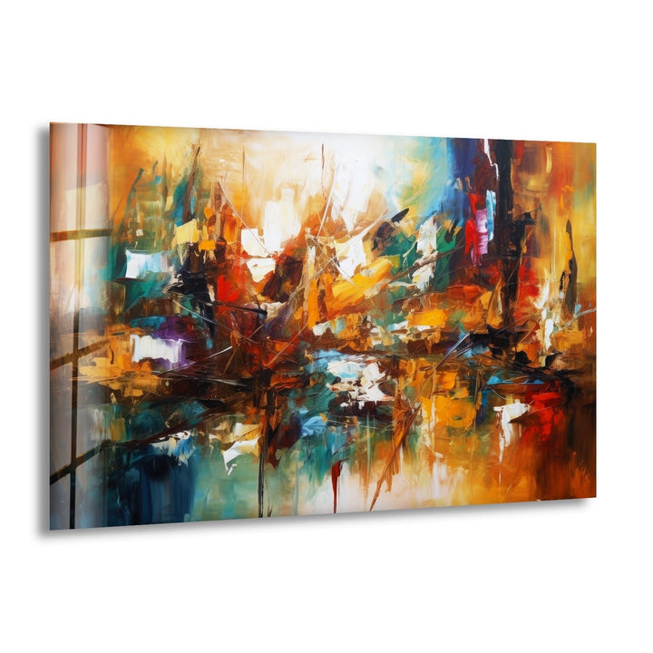 Abstract Oil Painting Glass Wall Art , Glass Printing Wall Art, Print photos on glass