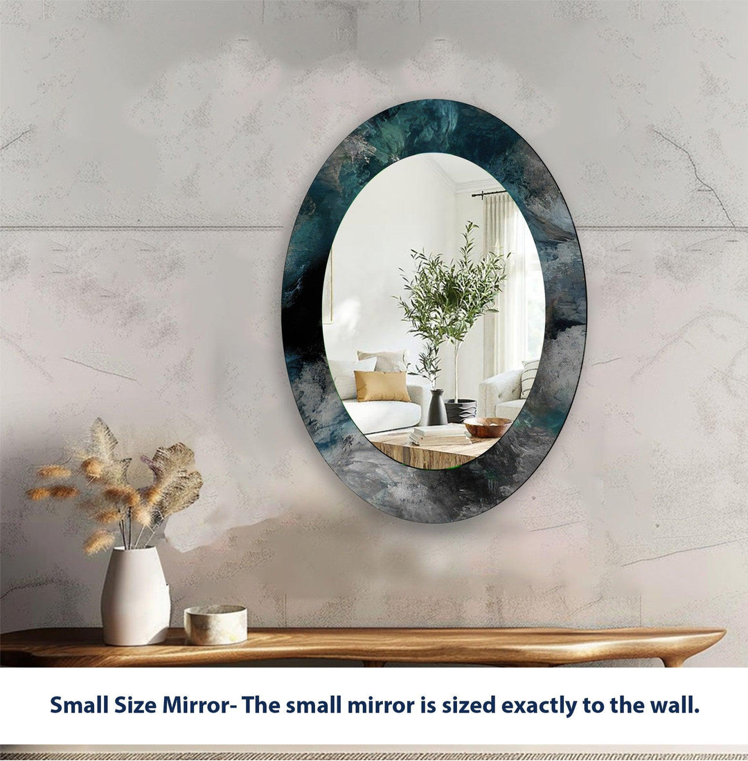 Abstract Oval Wall Mirror