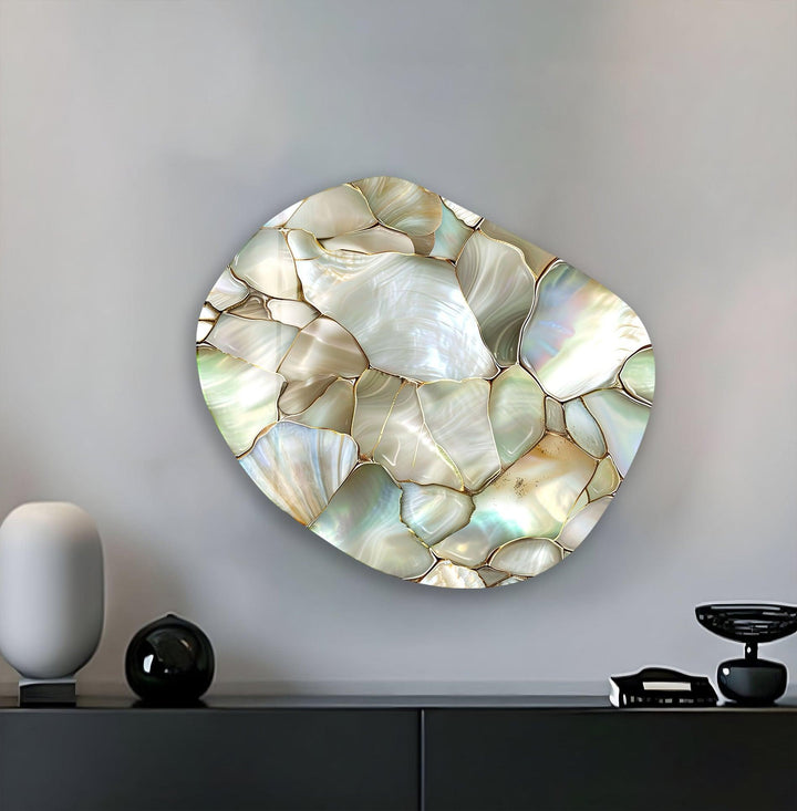 Abstract Pearlescent Decorative Glass Wall Art, art glass wall art, glass wall art pictures
