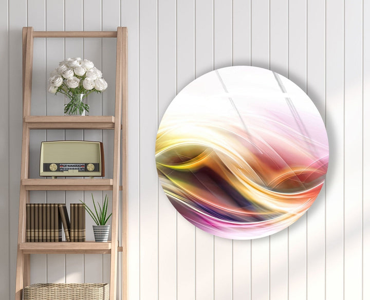 Abstract Round Elegant Light Color Glass Wall Art art glass wall art, glass wall art pictures
