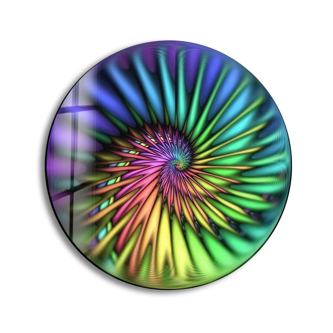 Abstract Round Green Spiral Glass Wall Art art glass wall art, glass wall art pictures
