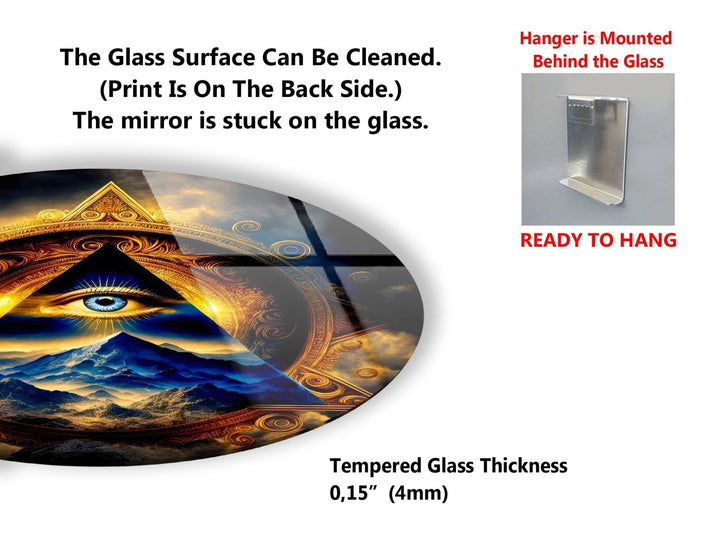 Abstract Round Illuminati Glass Wall Art