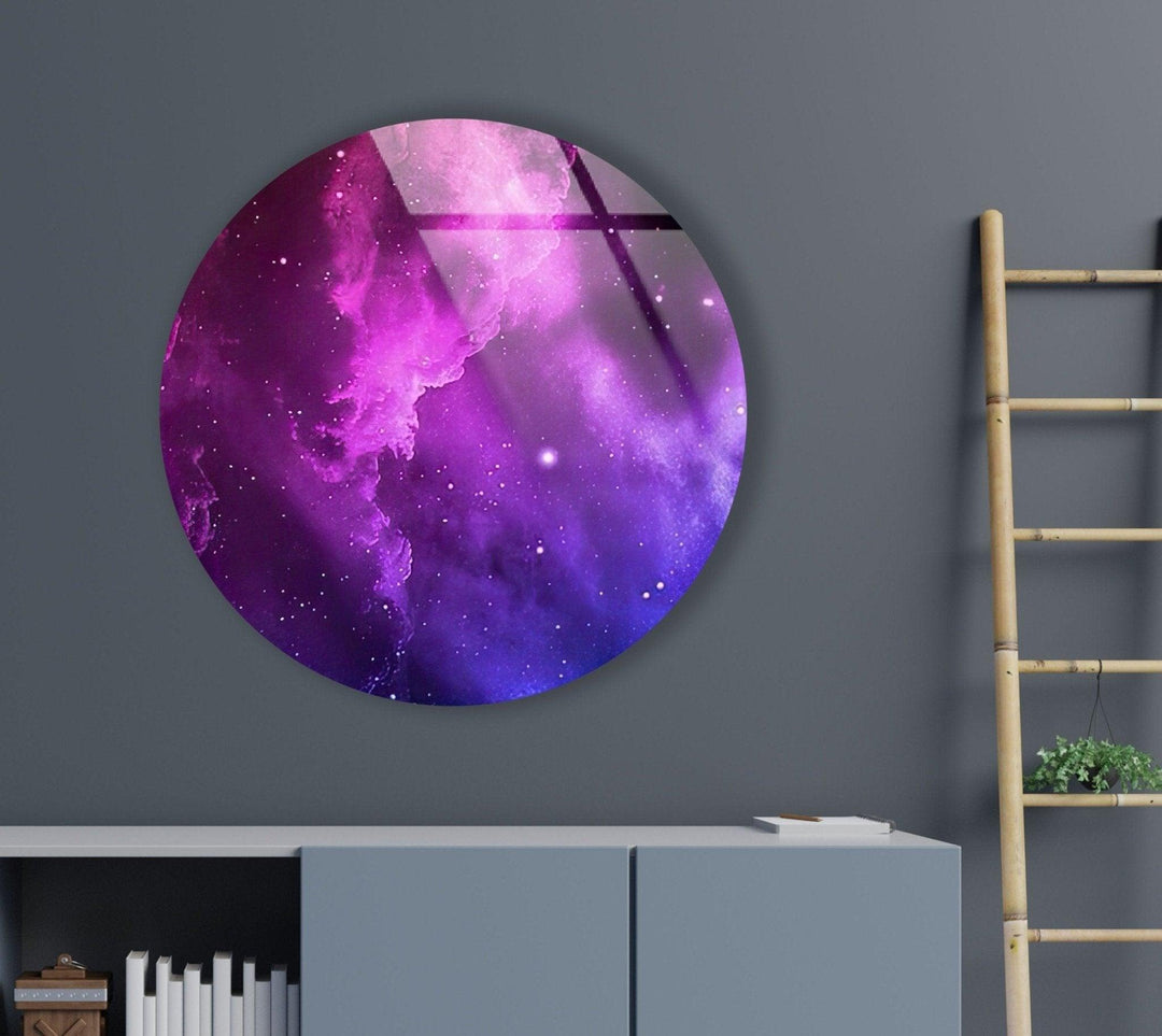 Abstract Round Purple Smoke Glass Wall Art art glass wall art, glass wall art pictures
