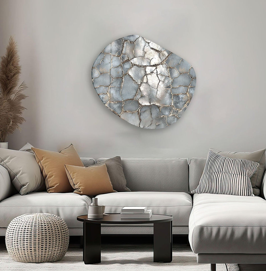 Abstract Silver Decorative Glass Wall Art, print on glass, glass printed photos
