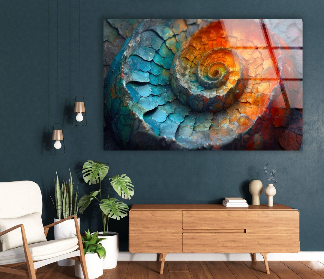 Abstract Smooth Fibonacci Glass Wall Art