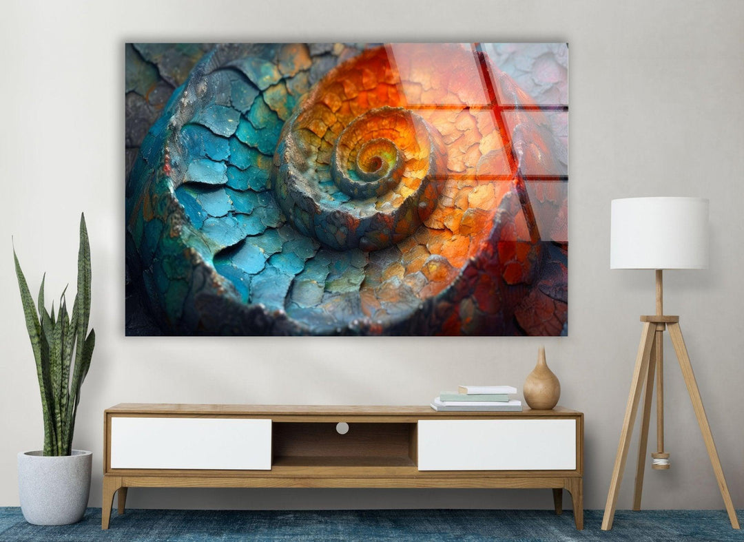 Abstract Smooth Fibonacci Glass Wall Art