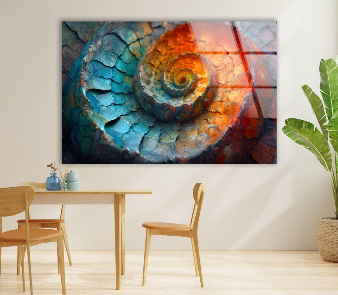 Abstract Smooth Fibonacci Glass Wall Art