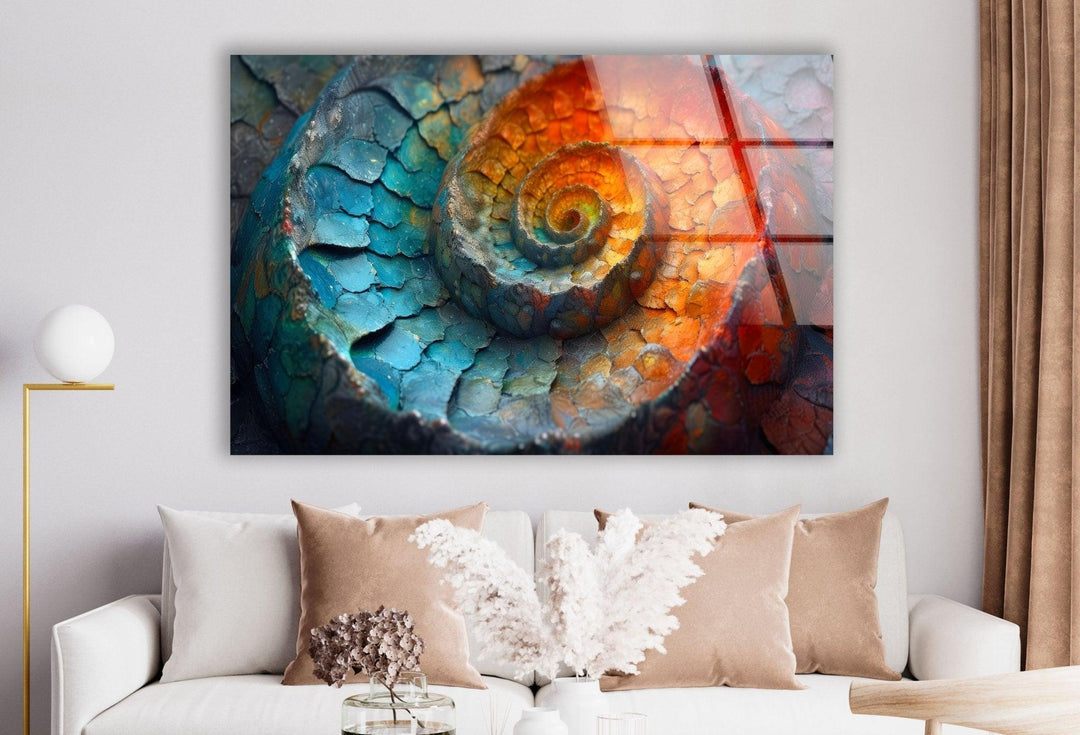 Abstract Smooth Fibonacci Glass Wall Art