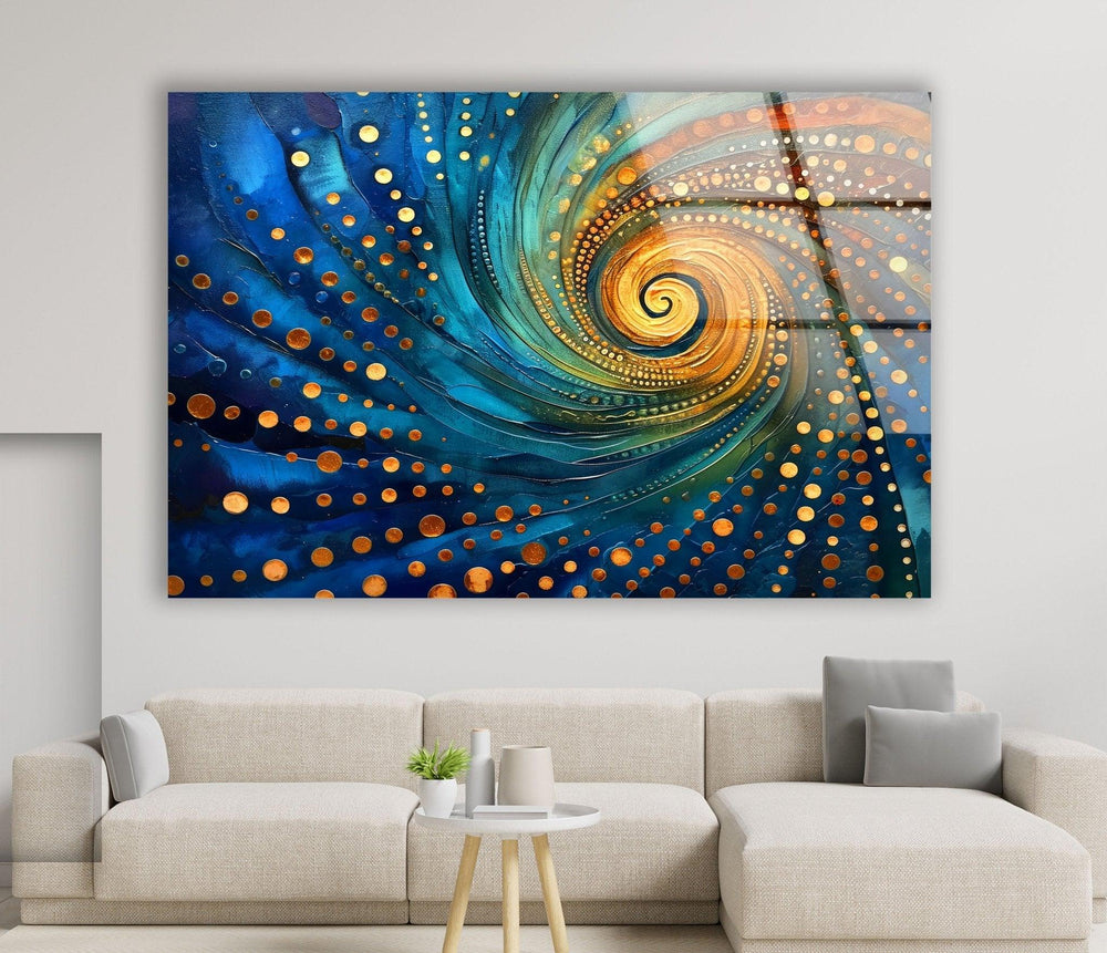 Abstract Spiral Fractal Glass Wall Art art glass wall art, glass wall art pictures