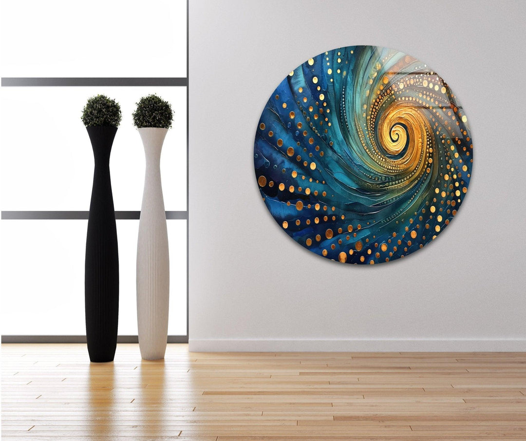 Abstract Spiral Fractal Glass Wall Art Glass Printing Wall Art, Print photos on glass