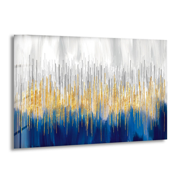 Abstract With Gold Details Glass Art