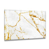 White Marble with Gold Details Glass Wall Art