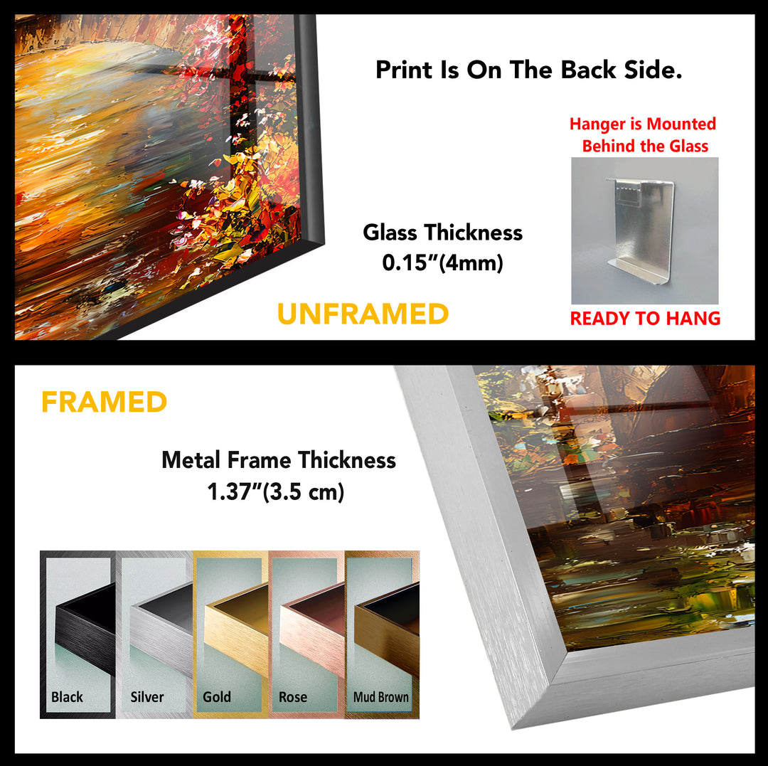 Afremov Bridge Glass Wall Art