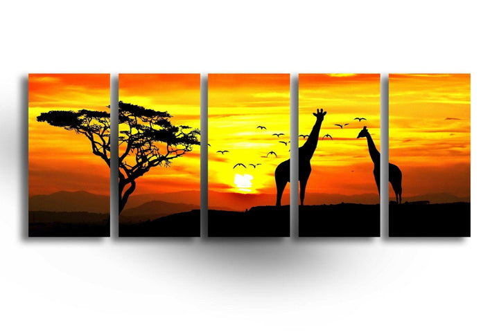 African Sunset Postcard Glass Wall Art, Glass Printing Wall Art, Print photos on glass