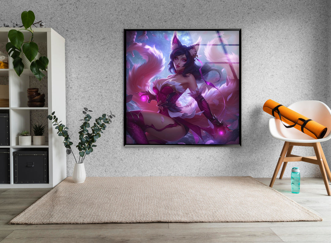 Ahri League of Legends Glass Wall Art, print on glass, glass printed photos