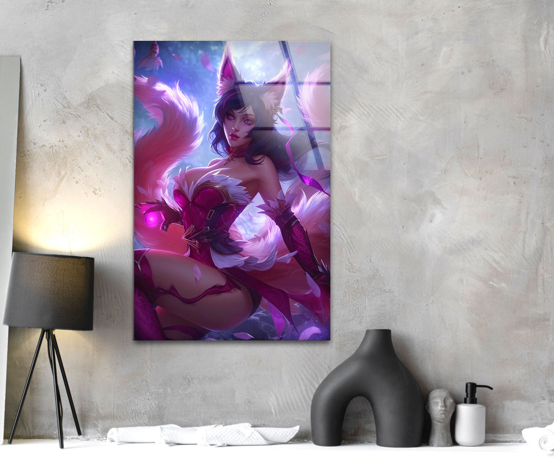 Ahri League of Legends Glass Wall Art, Glass Printing Wall Art, Print photos on glass