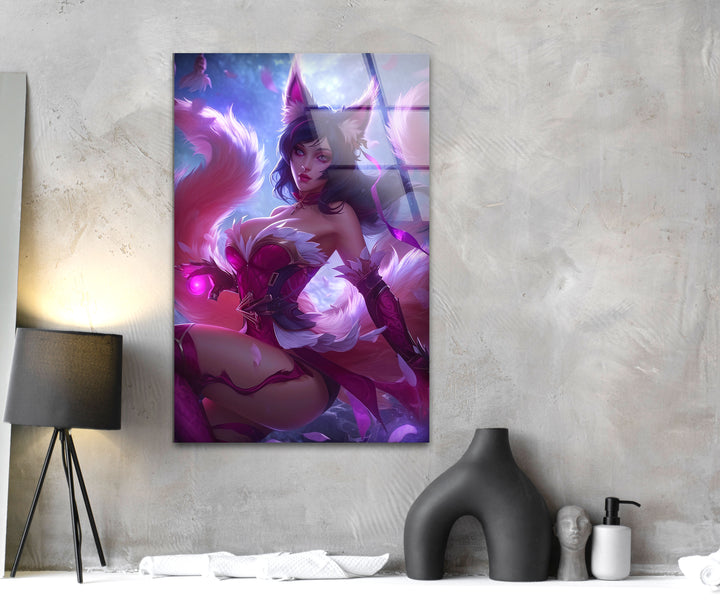 Ahri League of Legends Glass Wall Art, Glass Printing Wall Art, Print photos on glass