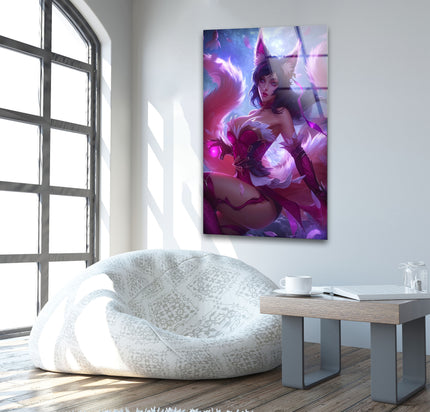 Ahri League of Legends Glass Wall Art