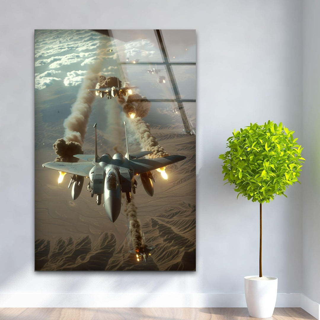 Air Force in their McDonnell Tempered Glass Wall Art