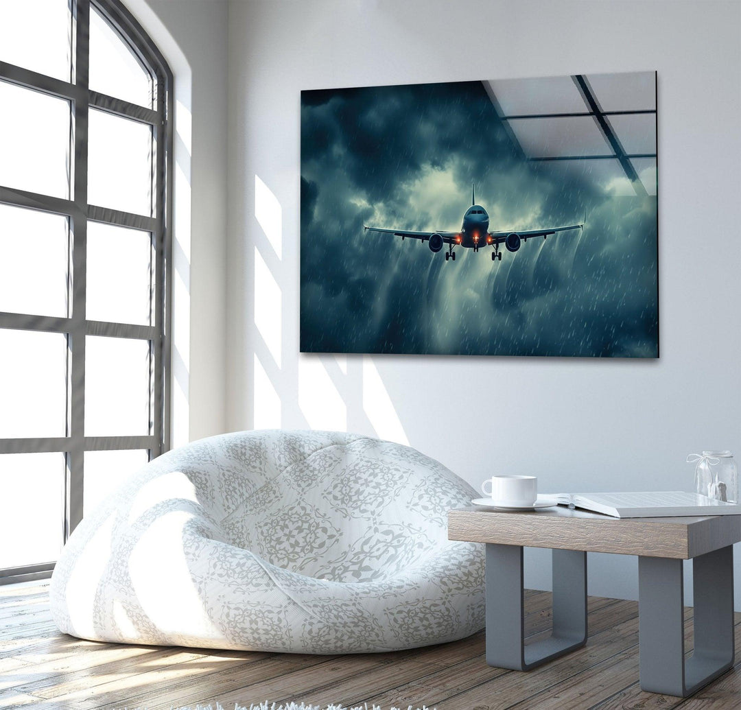 Airplane Glass Wall Art glass photo prints, glass picture prints
