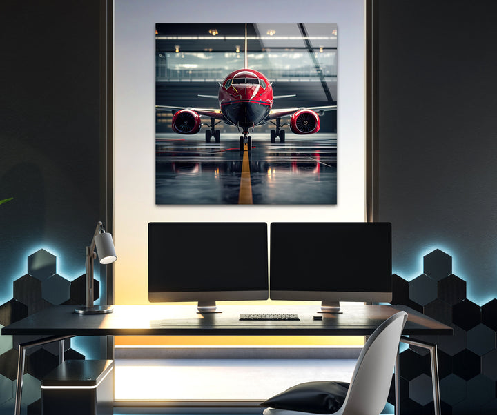 Red Airplane Glass Wall Art art glass wall art, glass wall art pictures
