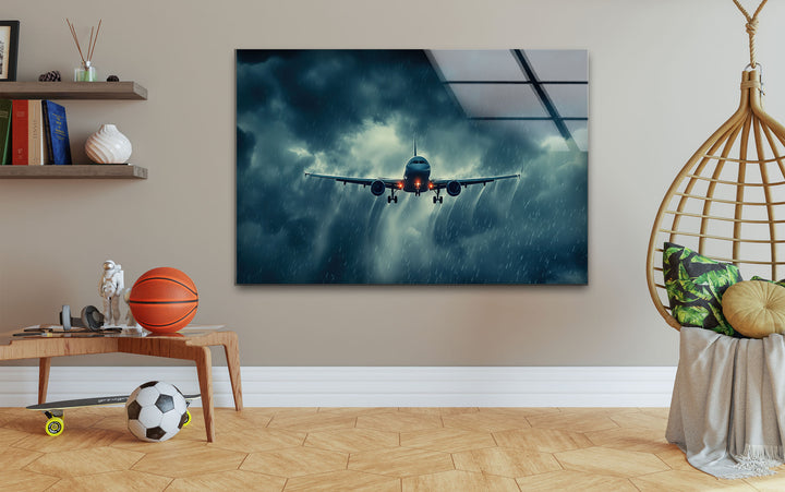 Airplane Glass Wall Art Glass Printing Wall Art, Print photos on glass
