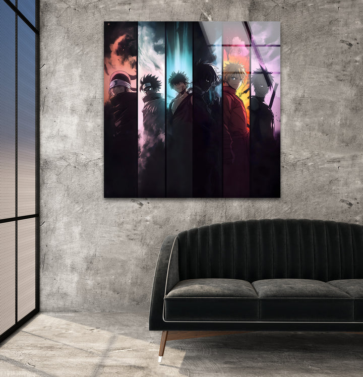 Anime Characters Glass Wall Art glass image printing, glass prints from photos