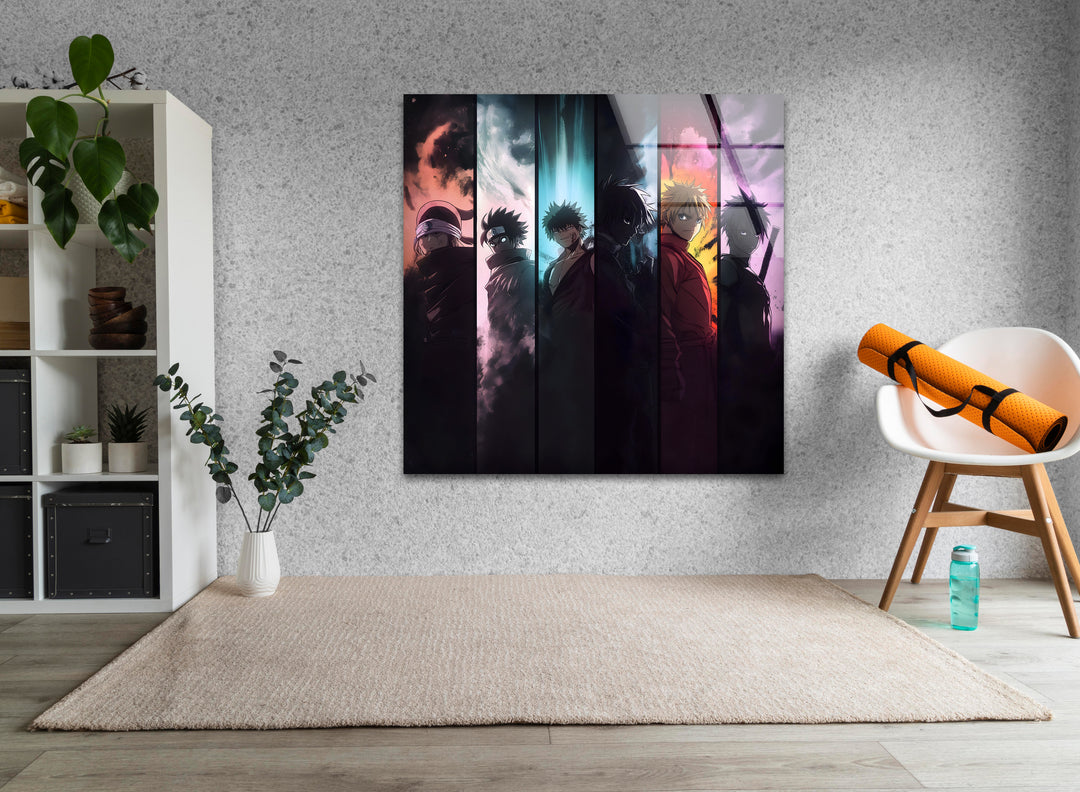 Anime Characters Glass Wall Art glass pictures for Wall, glass prints wall art