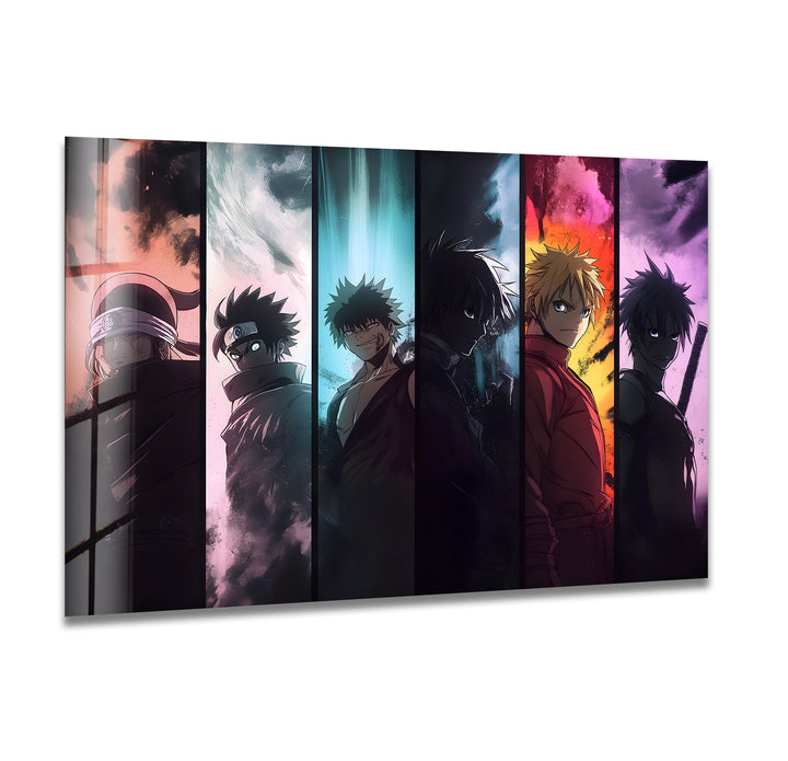 Anime Characters Glass Wall Art print picture on glass, Tempered Glass Wall Art