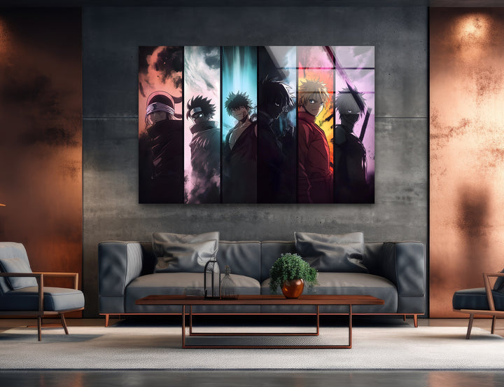 Anime Characters Glass Wall Art large glass photo prints, glass wall photos