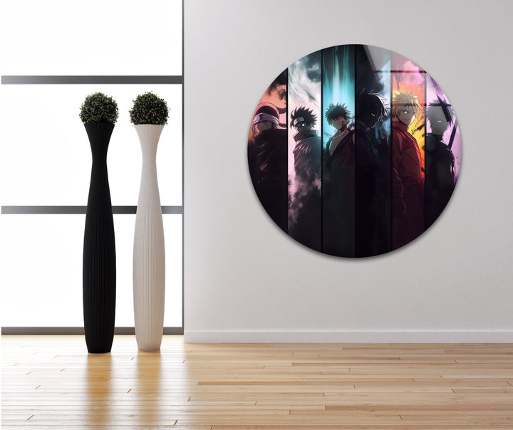 Anime Characters Glass Wall Art glass photo prints, glass picture prints