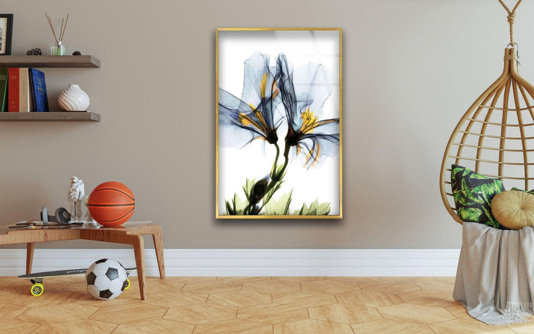 Albert Koetsier Blue Geranium Glass Wall Art, glass photo prints, glass picture prints