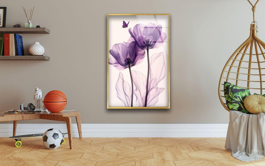 Albert Koetsier Purple Tulips Glass Wall Art, glass photo prints, glass picture prints