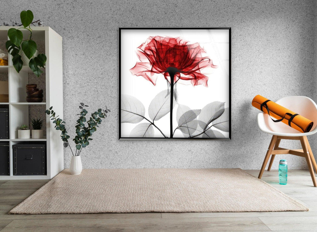 Albert Koetsier Tonal Rose Glass Wall Art, custom glass pictures, glass art prints