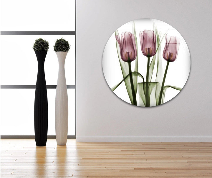 Albert Koetsier Triplet Tulips Glass Wall Art, glass photo prints, glass picture prints