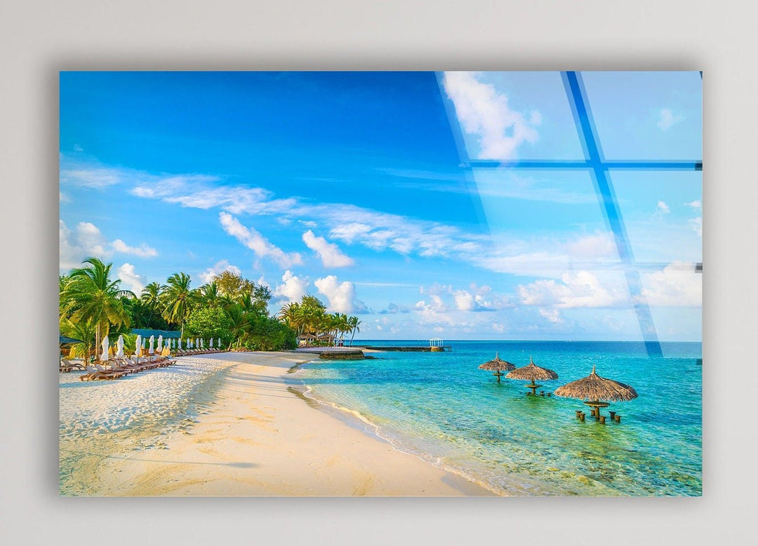 Alimatha Island Glass Wall Art custom glass photo prints, large glass prints