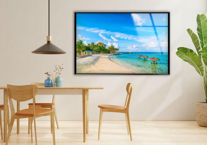 Alimatha Island Glass Wall Art picture on glass wall art, photos printed on glass