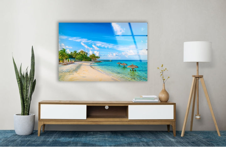 Alimatha Island Glass Wall Art large glass photo prints, glass wall photos