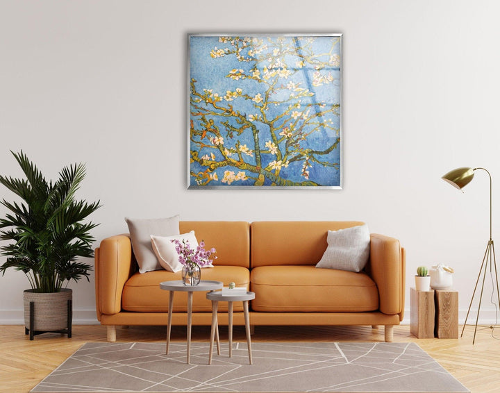 Almond Blossom by Vincent Van Gogh Glass Wall Art, glass image printing, glass prints from photos