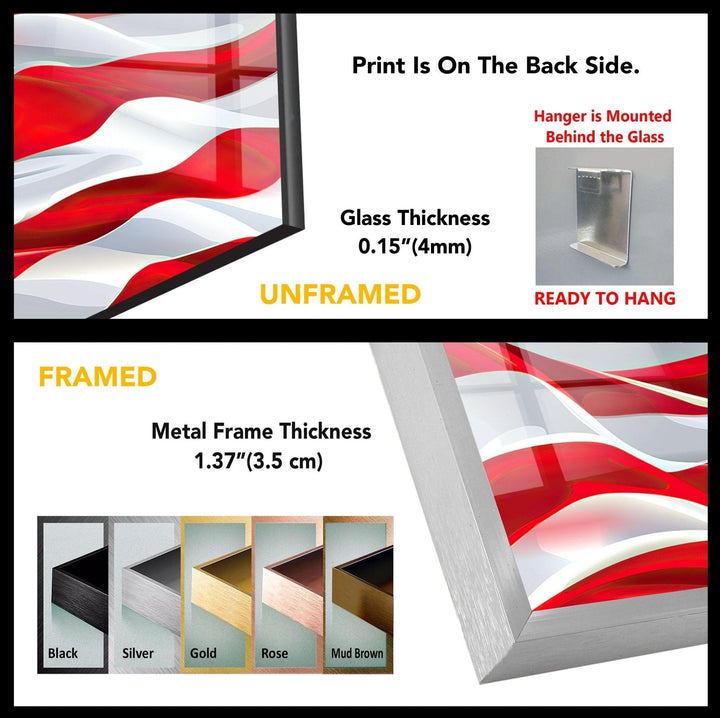 American Flag Glass Wall Art