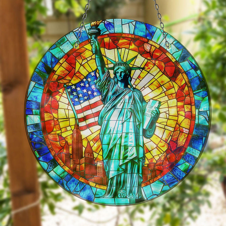 American Statue Of Liberty Suncatcher Transform Windows with Suncatchers | Myphotostation
