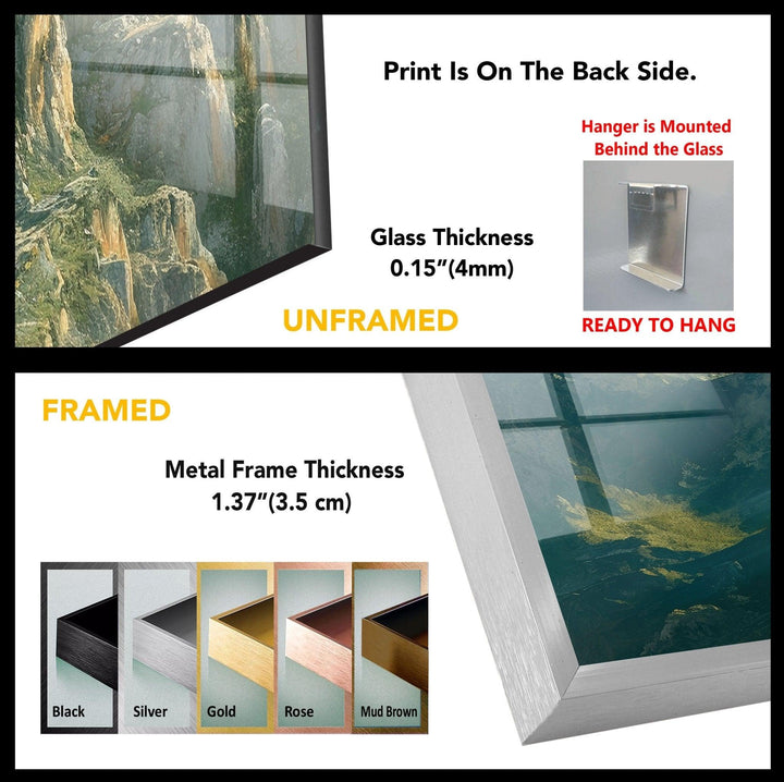 Ancient City Glass Wall Art, print on glass, glass printed photos