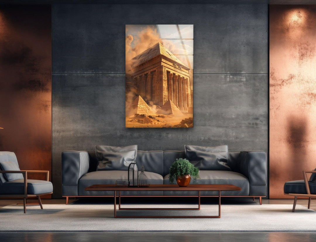 Ancient Egyptian Architecture Glass Wall Art, Glass Printing Wall Art, Print photos on glass